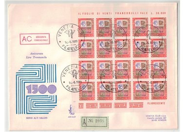 ITALY 1979 FDC (Venice) High value ? 1,500 m/s