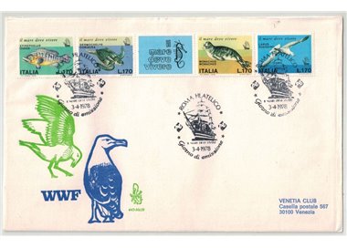 ITALIA 1978 FDC (Venetia) WWF Mare