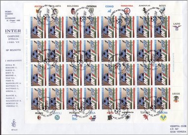 ITALY 1989 FDC (Venice) Inter Champion (Bustone)