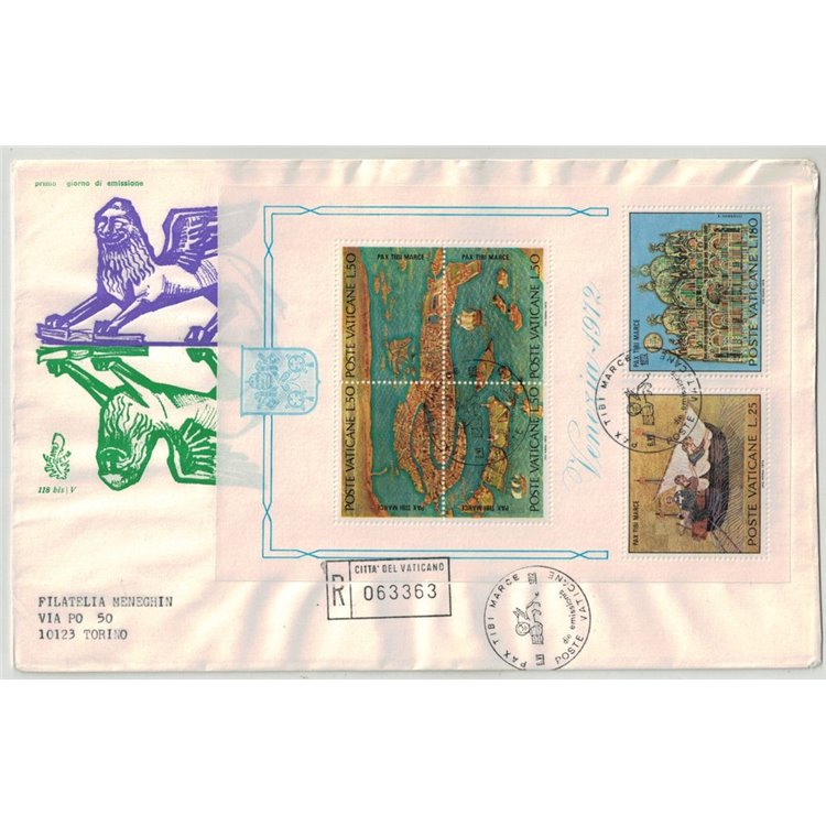 VATICANO 1972 FDC (Venetia) Salviamo Venezia BF rac