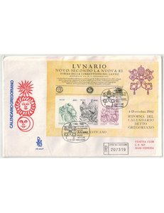 VATICAN 1982 FDC (Venice) Gregorian Calendar s/s