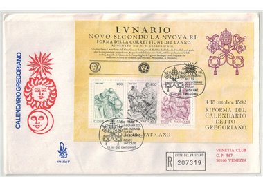 VATICANO 1982 FDC (Venetia) Calendario Gregoriano BF