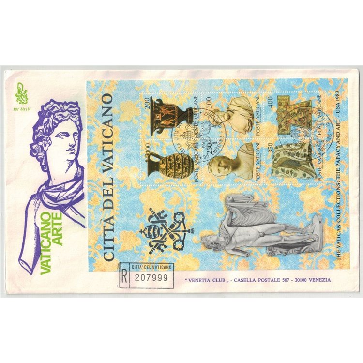 VATICANO 1983 FDC (Venetia) Arte in Usa, New York BF