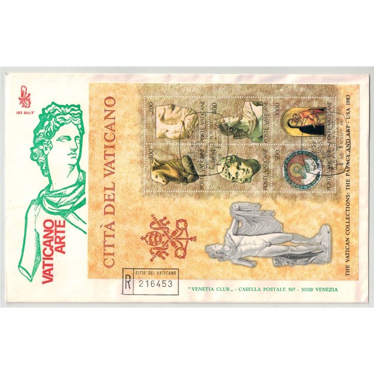 VATICAN 1983 FDC (Venice) Art in the USA, Chicago s/s