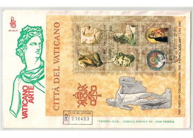 VATICAN 1983 FDC (Venice) Art in the USA, Chicago s/s