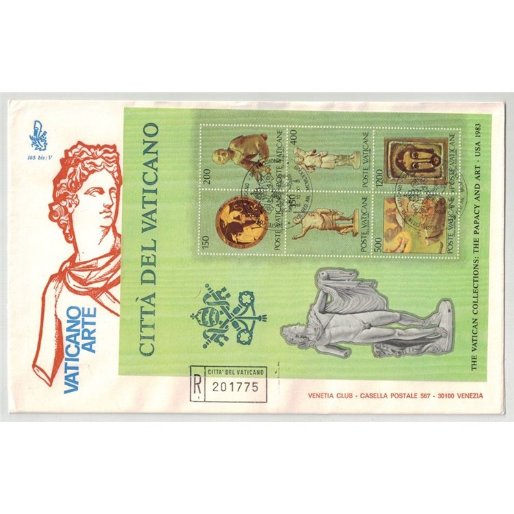 VATICANO 1983 FDC (Venetia) Arte in Usa, S. Francisco BF