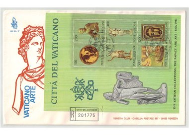 VATICAN 1983 FDC (Venetia) Art in Usa, S. Francisco s/s