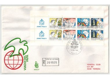 VATICANO 1984 FDC (Venetia) Viaggi del Papa LB