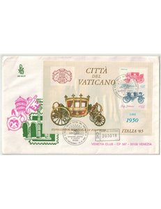 VATICAN 1985 FDC (Venice) Philatelic Exhibition s/s
