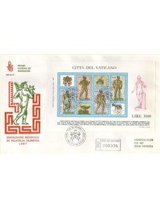VATICAN 1987 FDC (Venetia) Olimphilex s/s