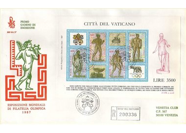 VATICANO 1987 FDC (Venetia) Olimphilex BF