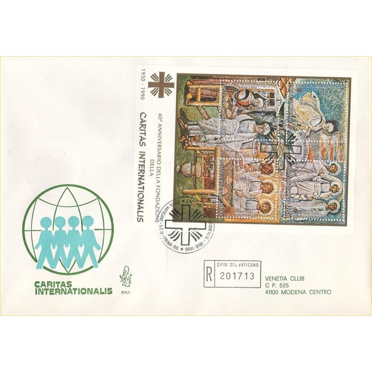 VATICAN 1990 FDC (Venetia) Caritas s/s