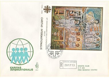 VATICAN 1990 FDC (Venetia) Caritas s/s