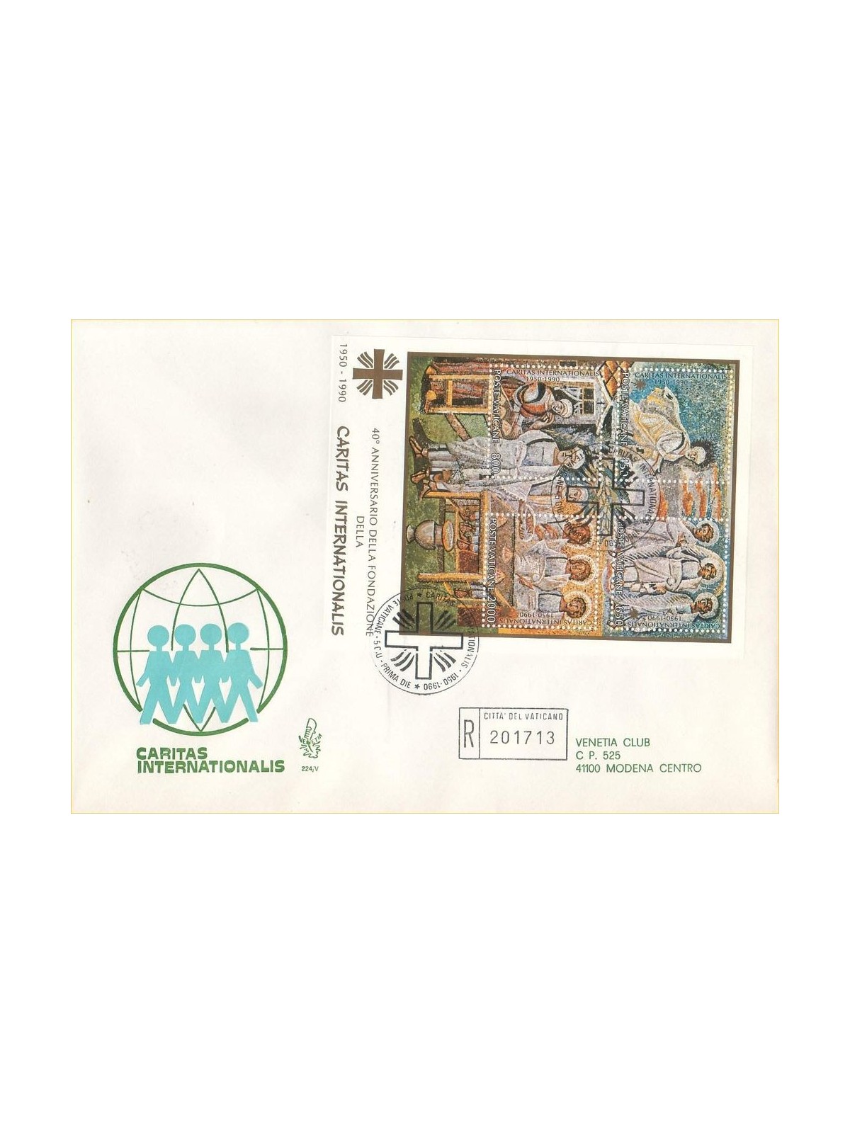 VATICANO 1990 FDC (Venetia) Caritas BF
