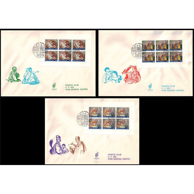 VATICAN 1991 FDC (Venice) Sistine Chapel booklet