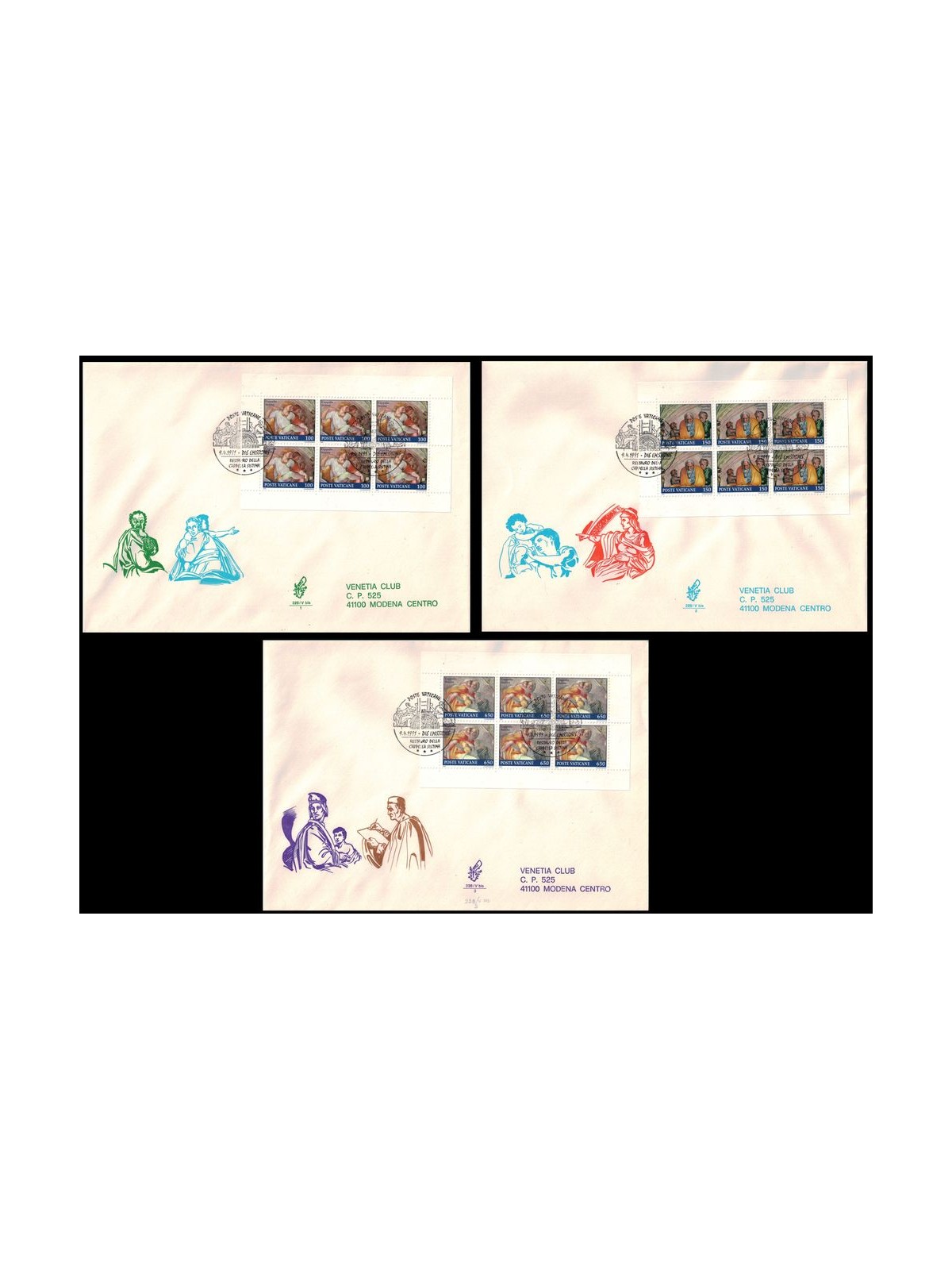 VATICAN 1991 FDC (Venice) Sistine Chapel booklet