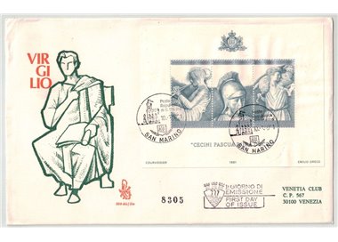 SAN MARINO 1981 FDC (Venetia) Virgilio s/s