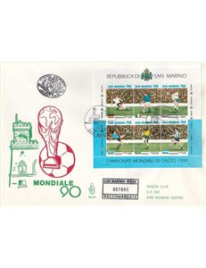 SAN MARINO 1990 FDC (Venice) Football World Cup s/s