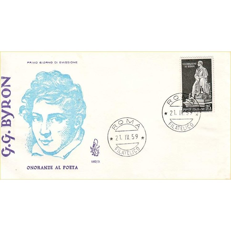 ITALIA 1959 FDC (Venetia) George Gordon Byron