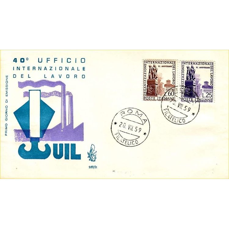 ITALIA 1959 FDC (Venetia) Ufficio del lavoro