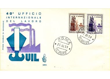 ITALIA 1959 FDC (Venetia) Ufficio del lavoro
