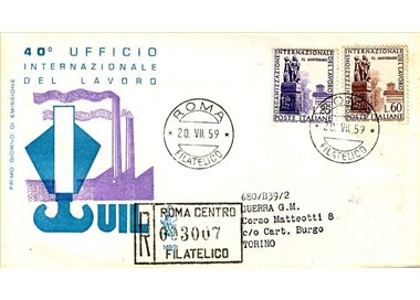 ITALY 1959 FDC (Venice) Labour Office collection