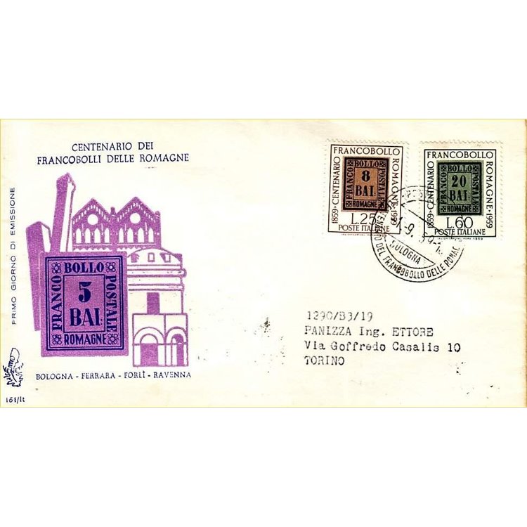 ITALIA 1959 FDC (Venetia) Francobolli Romagne