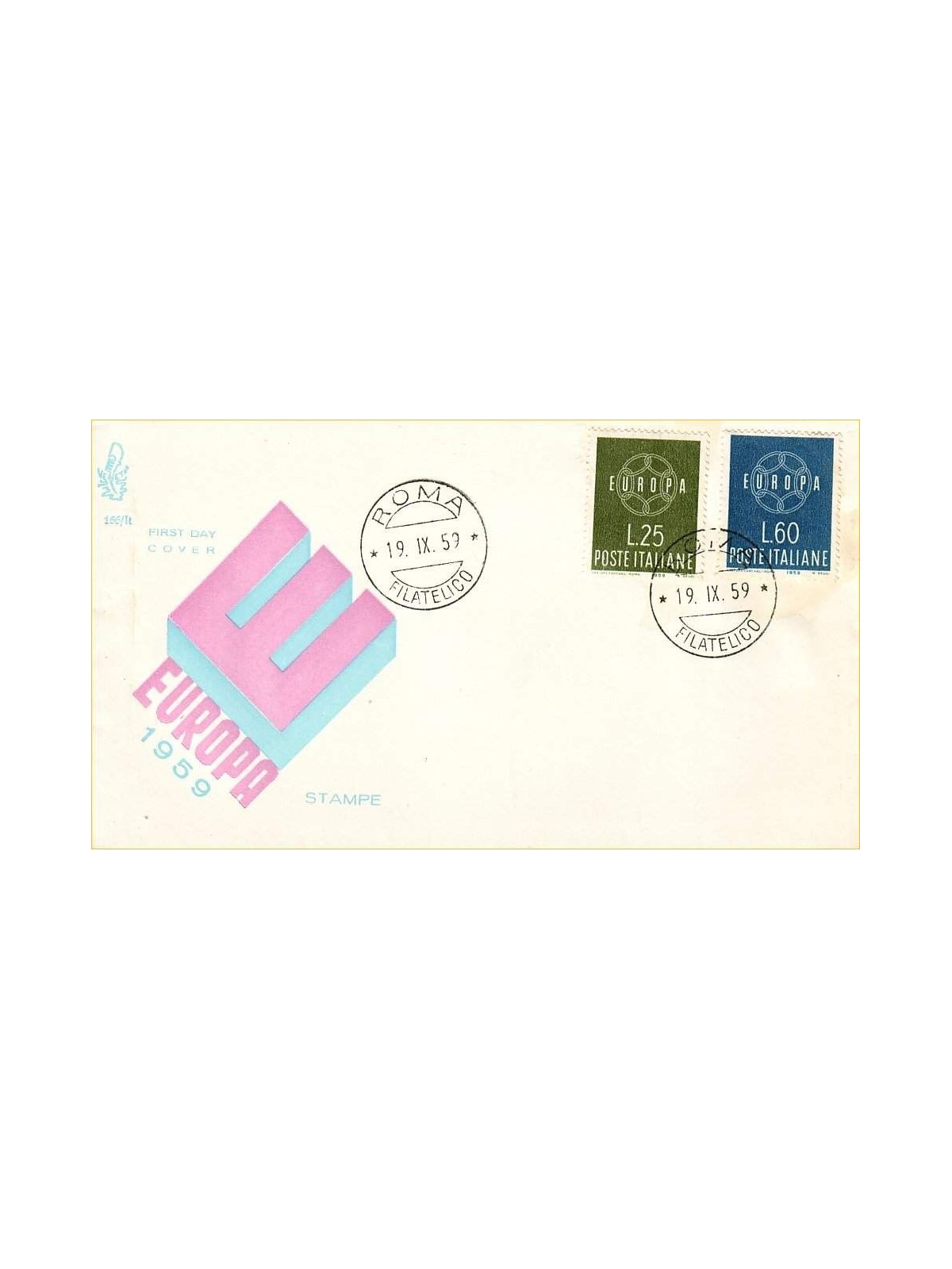 ITALIA 1959 FDC (Venetia) Europa