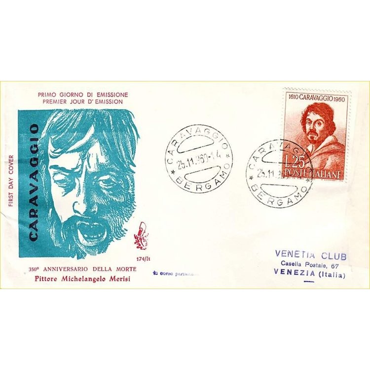 ITALY 1960 FDC (Venice) Caravaggio