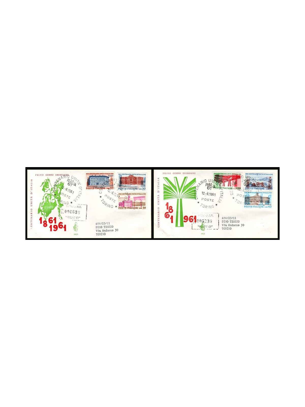 ITALIA 1961 FDC (Venetia) Unità d´Italia racc