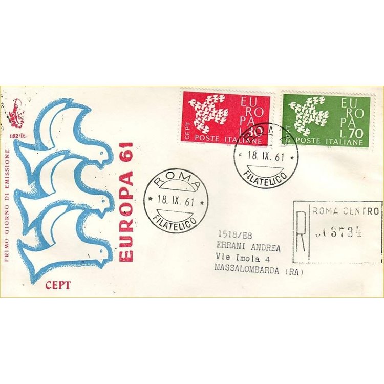 ITALIA 1961 FDC (Venetia) Europa racc