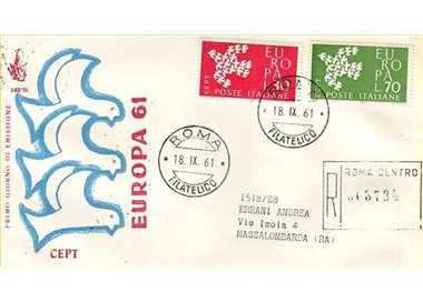 ITALIA 1961 FDC (Venetia) Europa racc