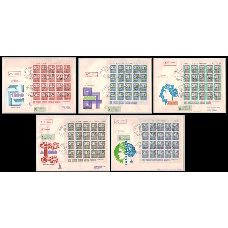 ITALY 1978 FDC (Venice)-79 High Values (Minisheets)