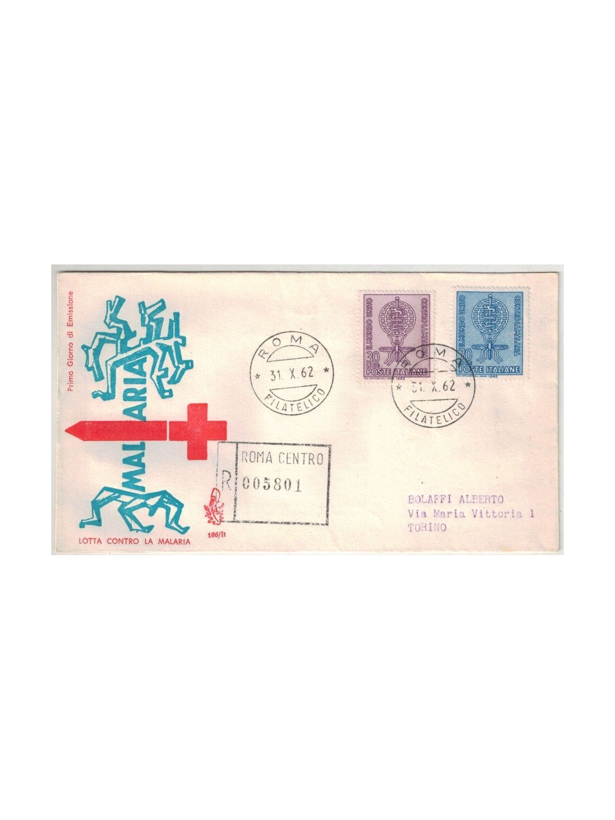 ITALY 1962 FDC (Venice) Fight against malaria collected