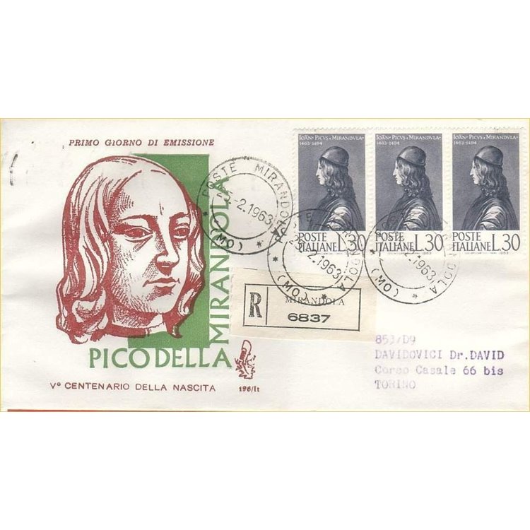 ITALY 1963 FDC (Venice) Pico della Mirandola collected