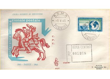 ITALY 1963 FDC (Venice) Postal Conference Register