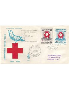 ITALIA 1963 FDC (Venetia) Croce Rossa racc