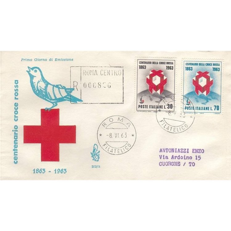 ITALIA 1963 FDC (Venetia) Croce Rossa racc