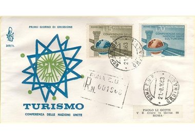 ITALY 1963 FDC (Venice) Conference on tourism collected