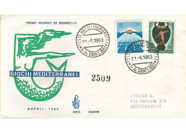 ITALY 1963 FDC (Venetia) Mediterranean Games collected