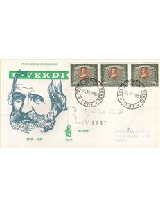 ITALIA 1963 FDC (Venetia) Giuseppe Verdi racc