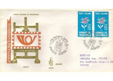 ITALIA 1963 FDC (Venetia) Giornata del francobollo