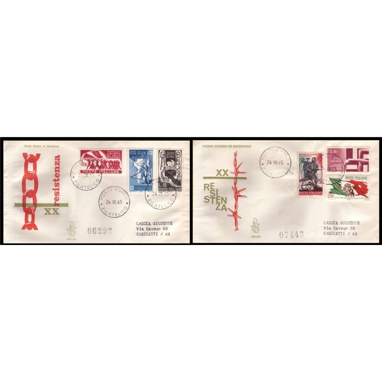 ITALY 1965 FDC (Venice) Resistance collected