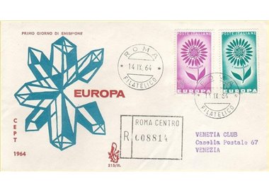 ITALIA 1964 FDC (Venetia) Europa Cept racc