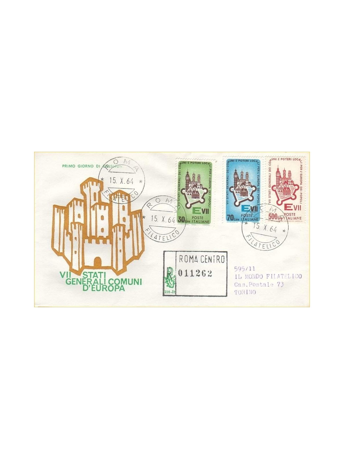 ITALIA 1964 FDC (Venetia) Stati generali racc