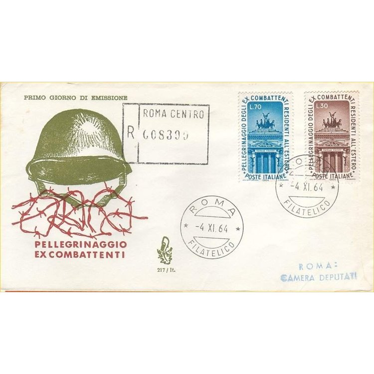 ITALIA 1964 FDC (Venetia) Ex-combattenti racc