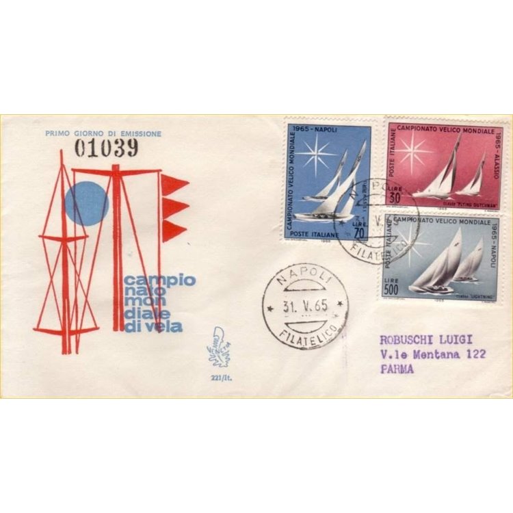ITALY 1965 FDC (Venice) Sailing Championship