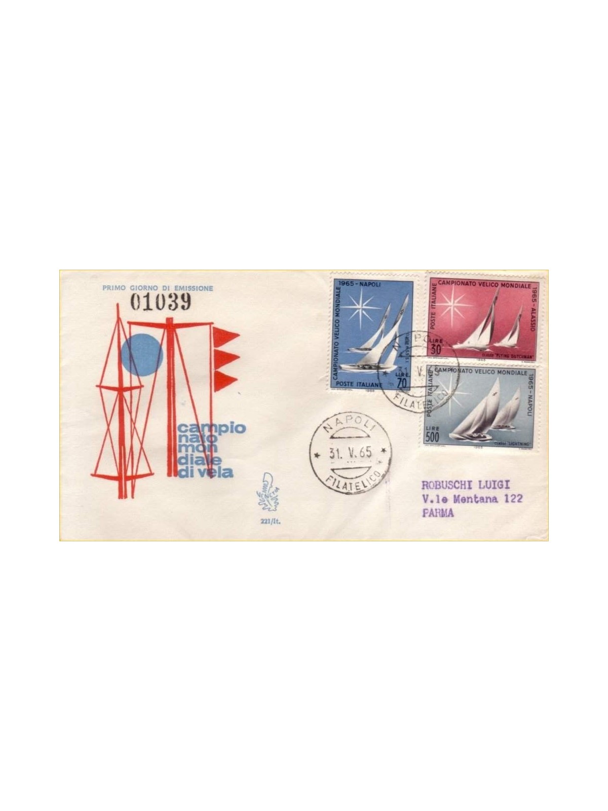 ITALY 1965 FDC (Venice) Sailing Championship