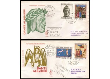 ITALY 1965 FDC (Venice) Dante Alighieri collection