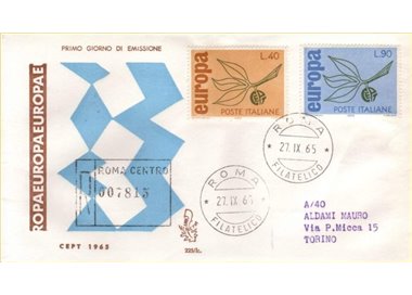 ITALY 1965 FDC (Venetia) Europa Cept rec